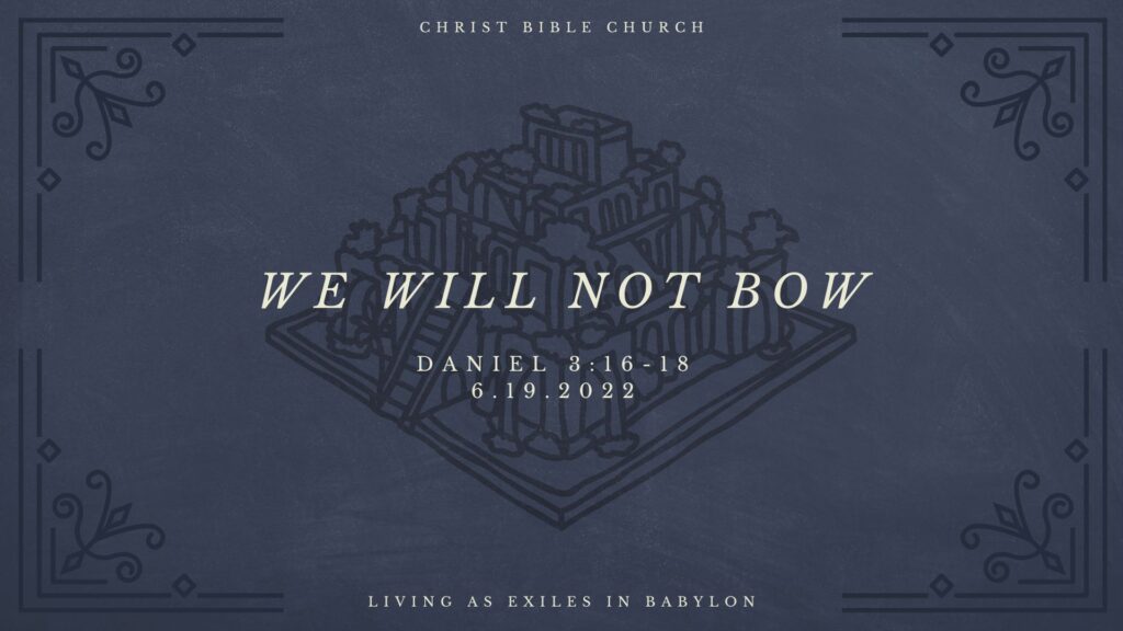 We Will Not Bow